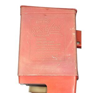 Vintage Ortho Whirlybird Grass Seed Fertilizer Spreader Working Red